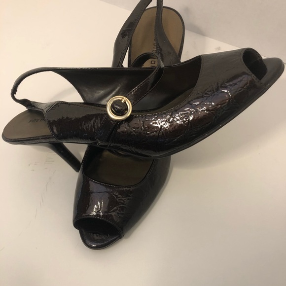 Women’s open toe heels size 10 brown Predictions - Picture 6 of 8